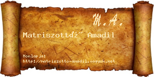 Matriszottó Amadil névjegykártya